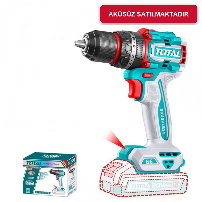 Total TIDLI206681 20V 66Nm Solo Akülü Darbeli Matkap