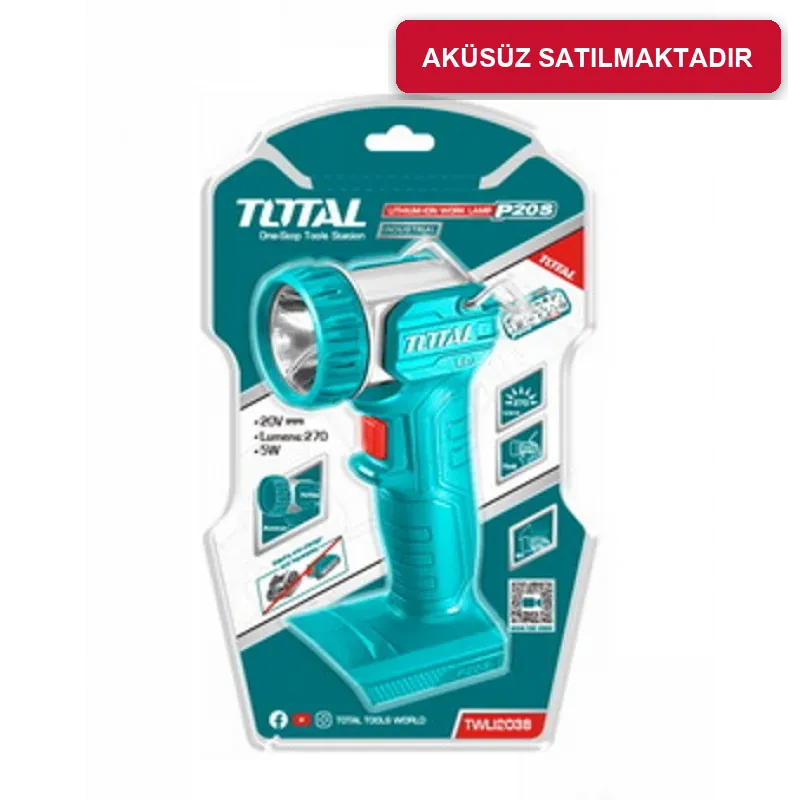 Total TWLI2038Solo Solo Akülü Çalışma Lambası TWLI2038 270 Lümen