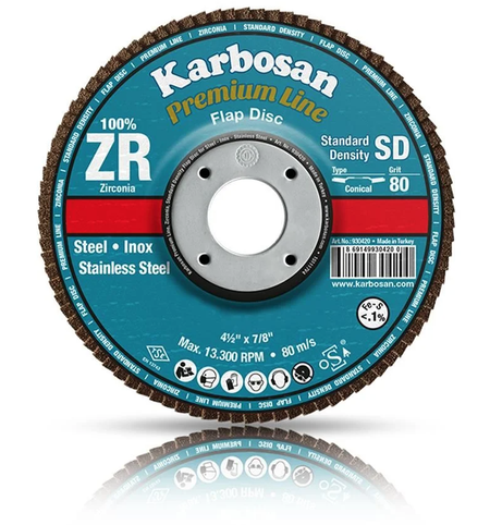 Karbosan 983460 Premium Line ZR Flap Disk Zımpara 115x22.23mm 60 Kum