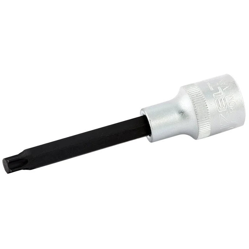 İzeltaş 1/2'' T 20 Lokmalı Star Torx Uç, sıkma ve sökme işlemlerinde kontrollü kullanım sunar.