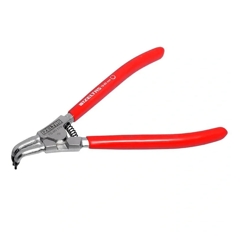 İzeltaş 125mm Yaylı Eğri Dış Segman Pense, kavrama, sıkma ve kesme işlemlerinde pratik kullanım sunar.