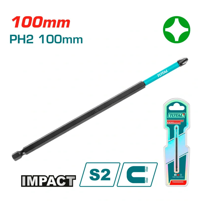 Darbeli bits uç Total TACIM71PH2100 PH2 100mm