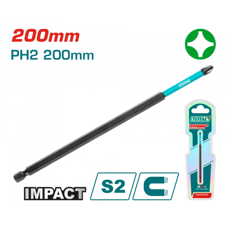 Total TACIM71PH2200 darbeli PH2 20cm bits uç tekli
