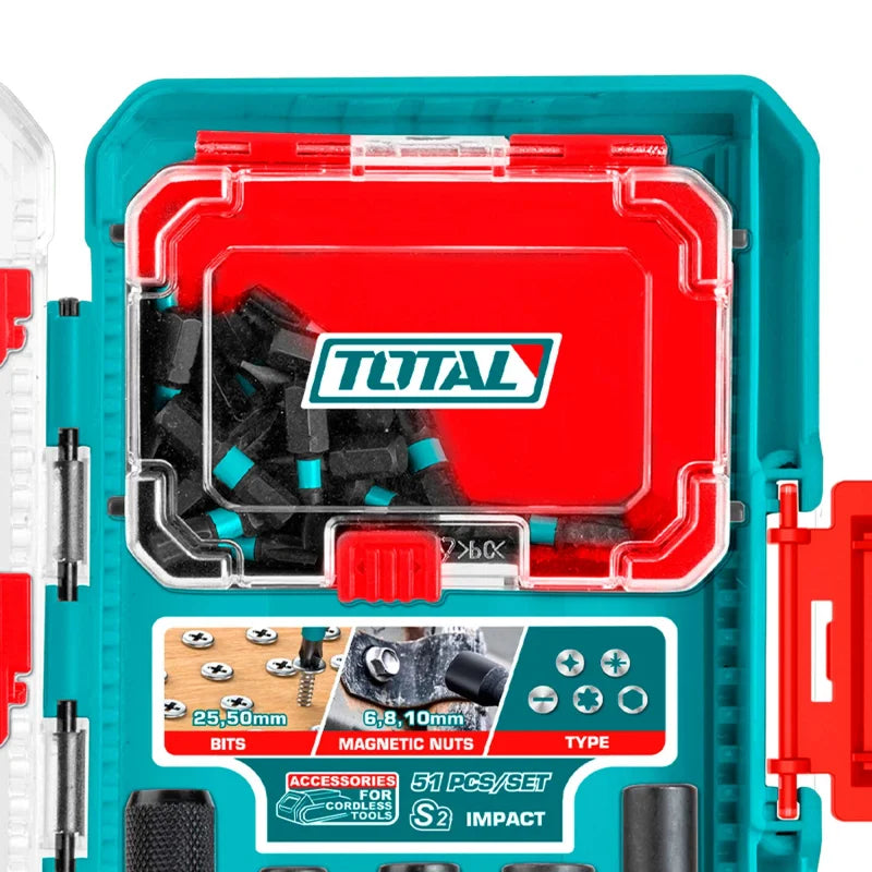 51 parça bits set Total TACSDL25106 darbeli