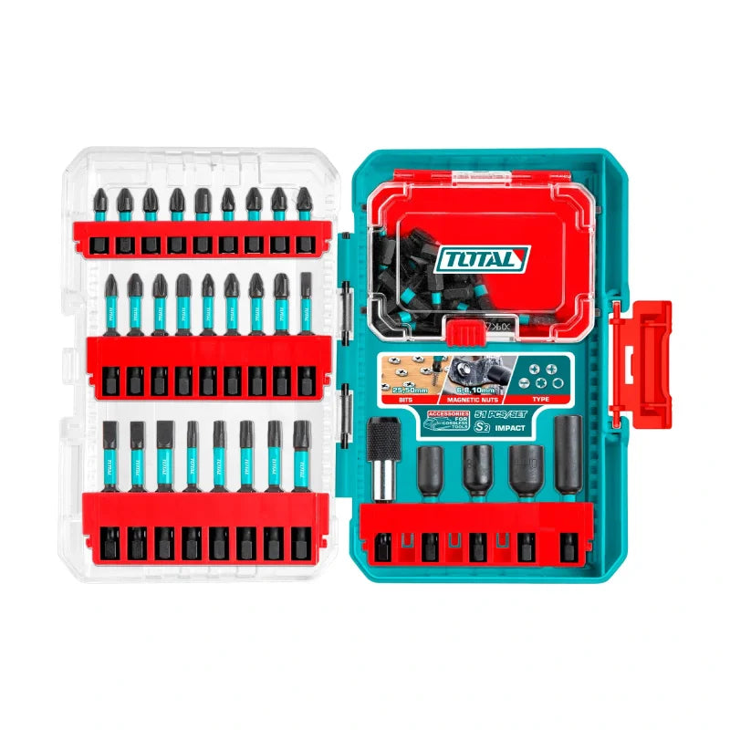 Total TACSDL25106 Bits Uç Seti 51 Parça Darbeli