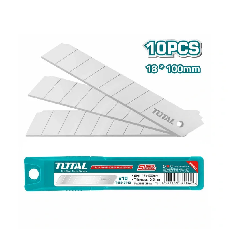 Büyük maket bıçağı ucu Total THT519112 10'lu set