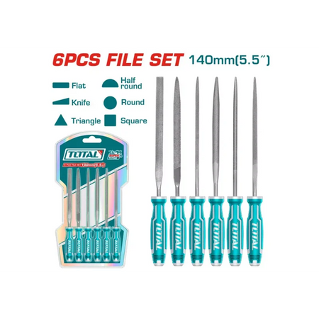 Total eğe seti THT91462 - 6 parça