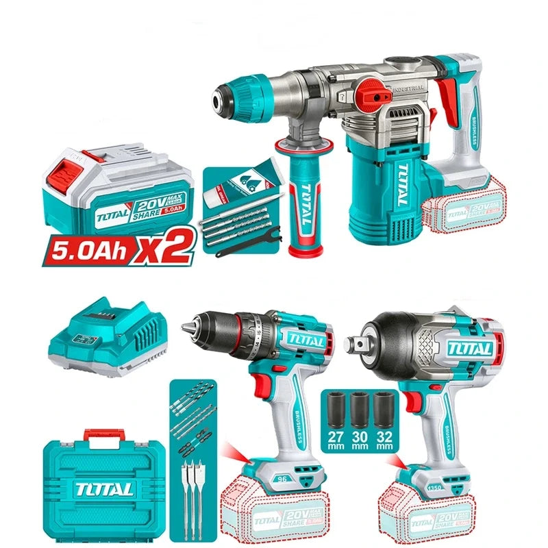 Total TOSLI250281E kırıcı delici matkap somun seti