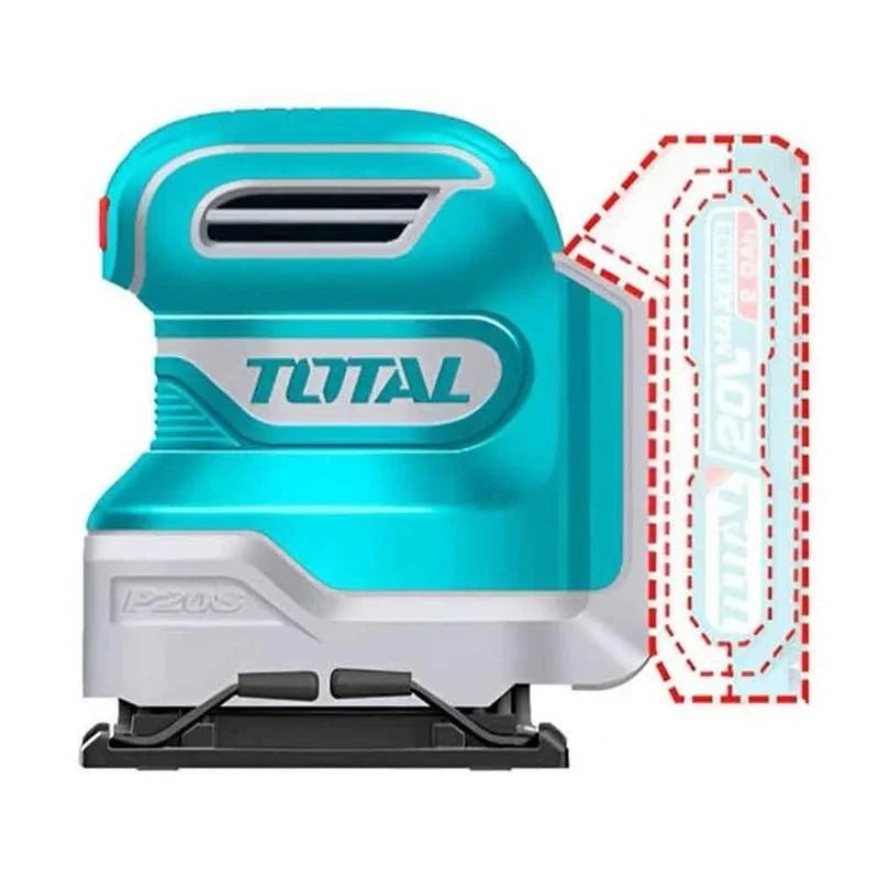 Titreşimli avuç zımpara Total TSHSLI20141 akülü