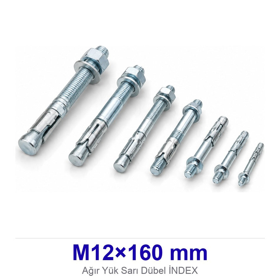 Ağır Yük Sarı Dübel M12×160 mm İNDEX