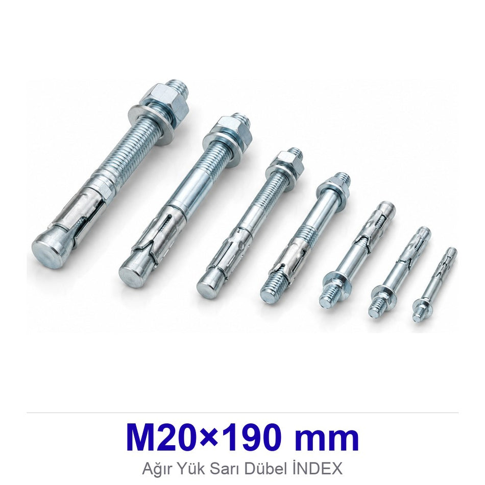 Ağır Yük Sarı Dübel M20×190 mm İNDEX
