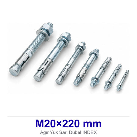 Ağır Yük Sarı Dübel M20×220 mm İNDEX