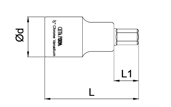 Ceta Form C28S-H05 1/2'' Allen Uçlu Lokma Kısa Tip 5 mm