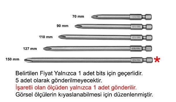 Ceta Form CB/1523 Yıldız Bits Uç Ph3x150 mm
