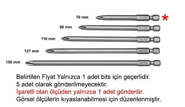 Ceta Form CB/702 Yıldız Bits Uç Ph2x70 mm