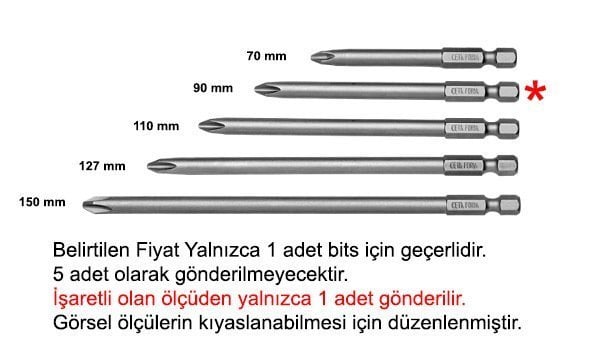Ceta Form CB/903 Yıldız Bits Uç Ph3x90 mm