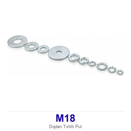 Dıştan Tırtıllı Pul M18