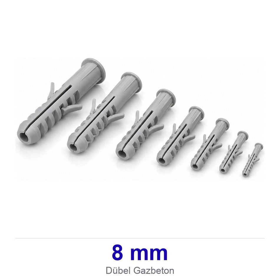 Dübel 8 mm Gazbeton