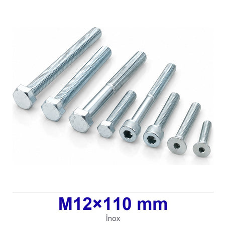 İmbus İnox Civata M12×110 mm