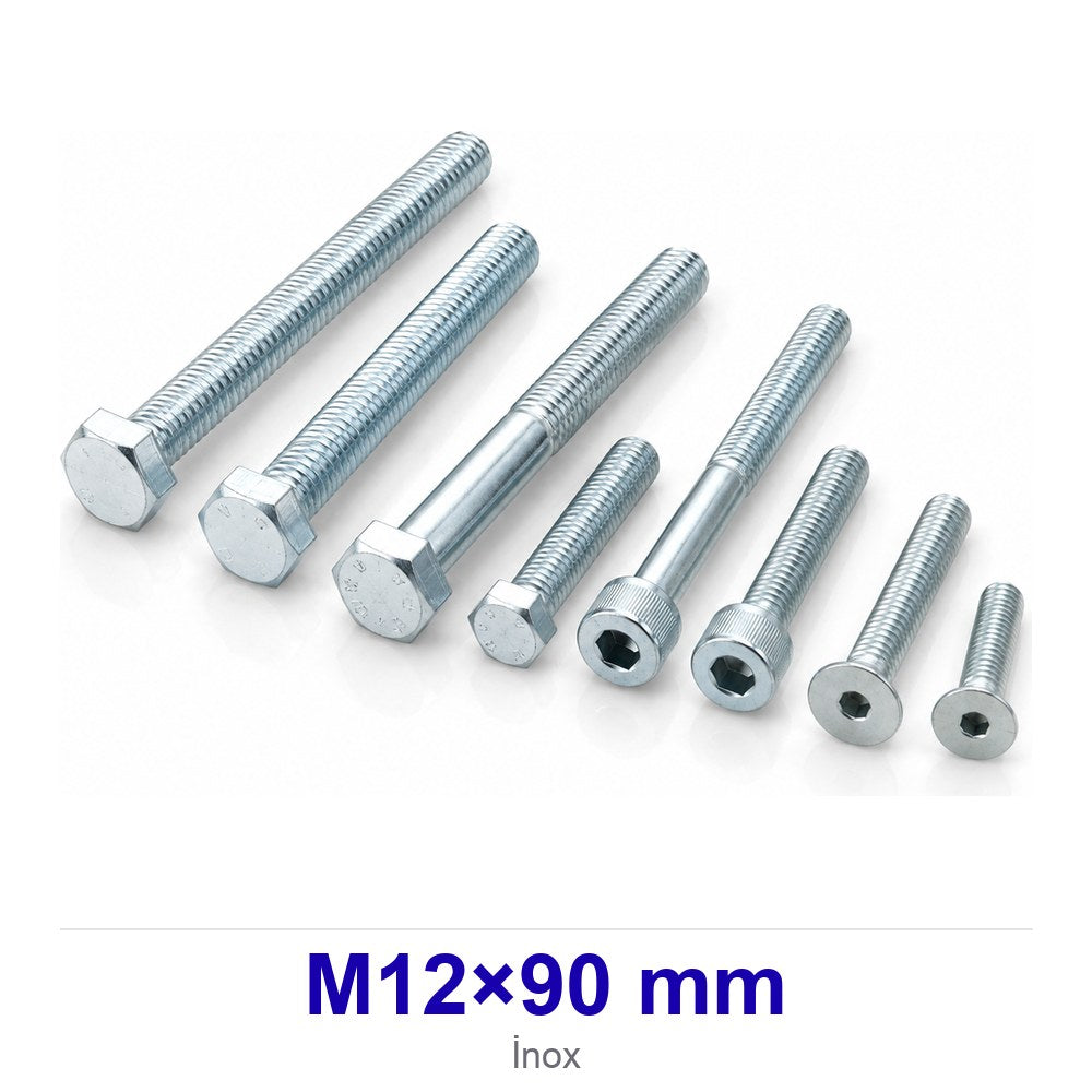 İmbus İnox Civata M12×90 mm