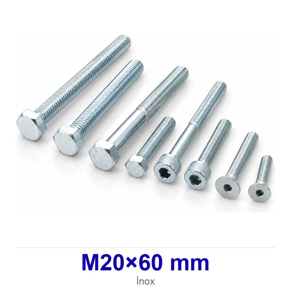 İnox Altı Köşe Başlı Civata M20×60 mm