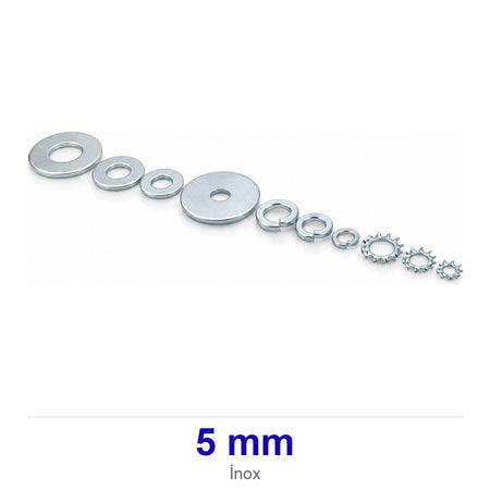 İnox Düz A4 Pul 5 mm