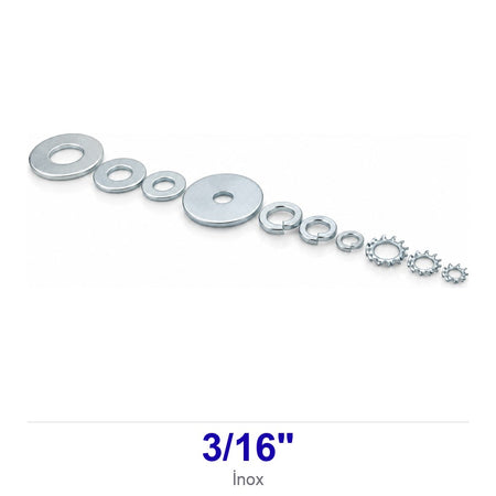 İnox Düz Pul 3/16"