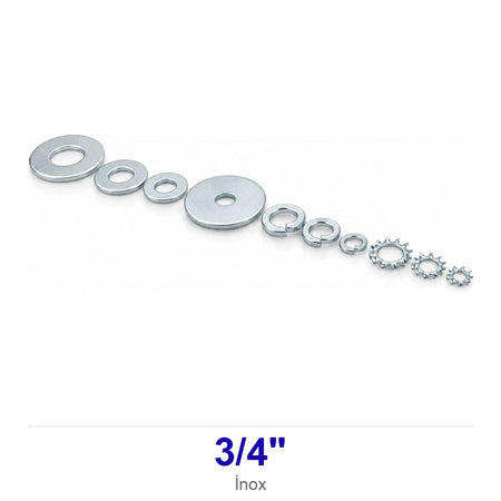 İnox Düz Pul 3/4"