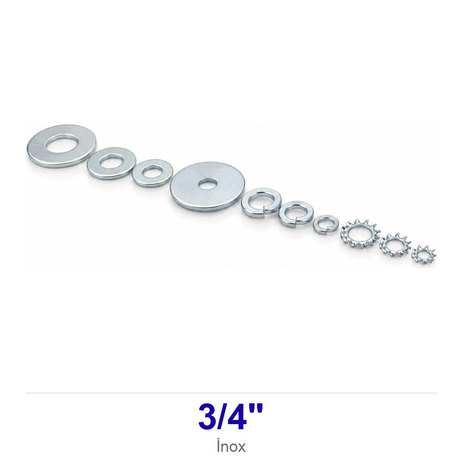 İnox Düz Pul 3/4"