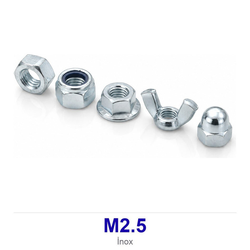 İnox Somun M2.5