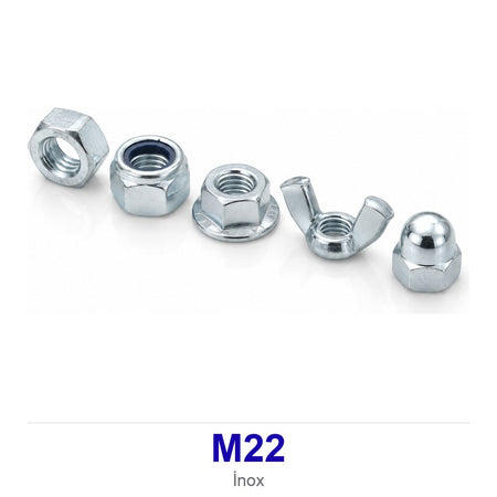 İnox Somun M22