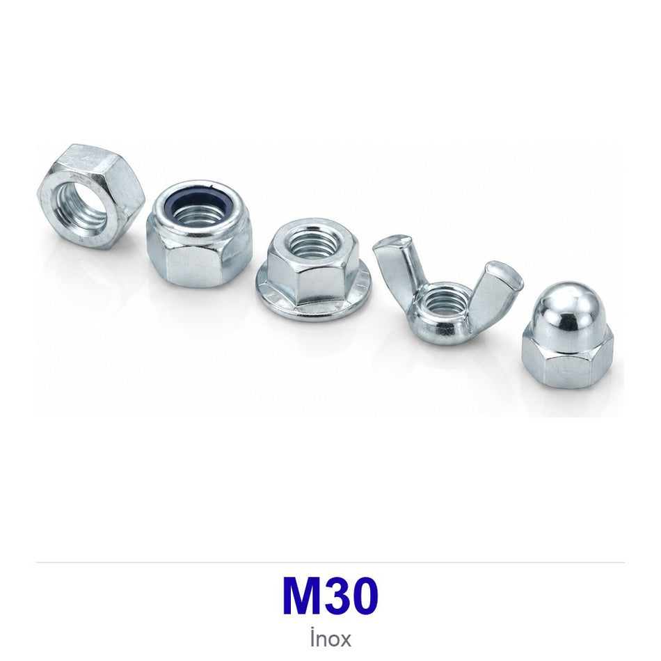İnox Somun M30