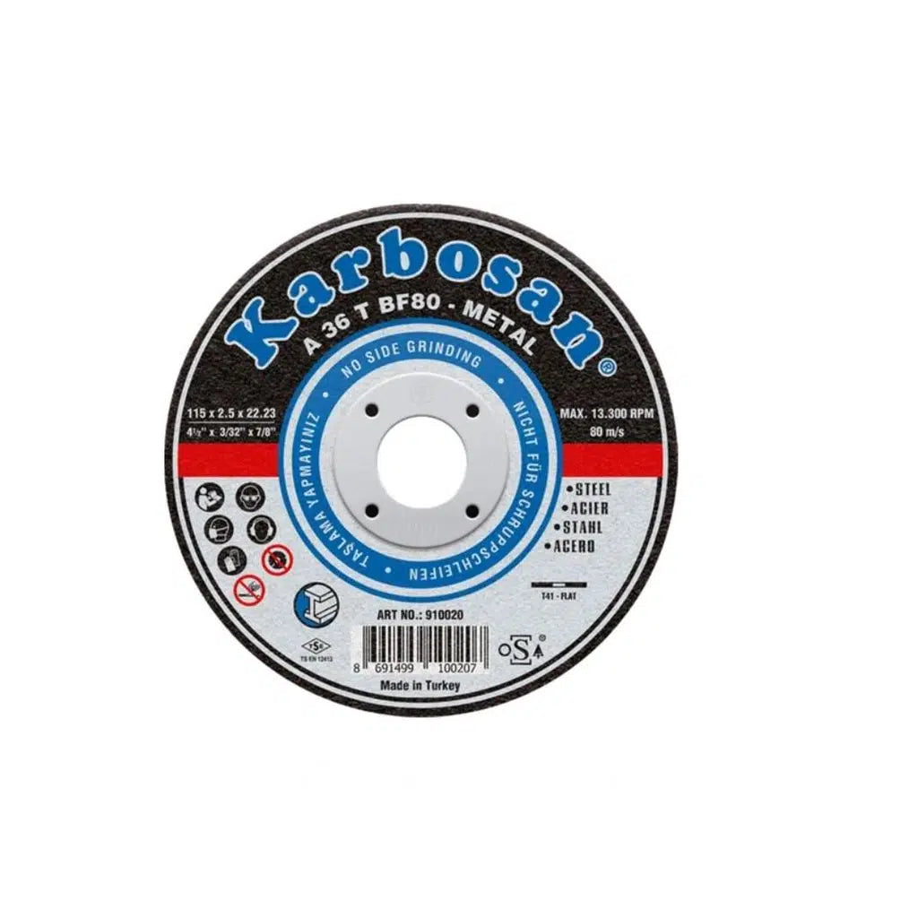 Karbosan 910020 NK Düz Metal Kesme Diski 115x2.5x22mm