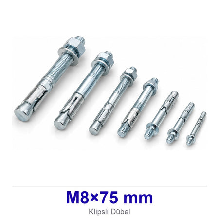 Klipsli Dübel M8×75 mm