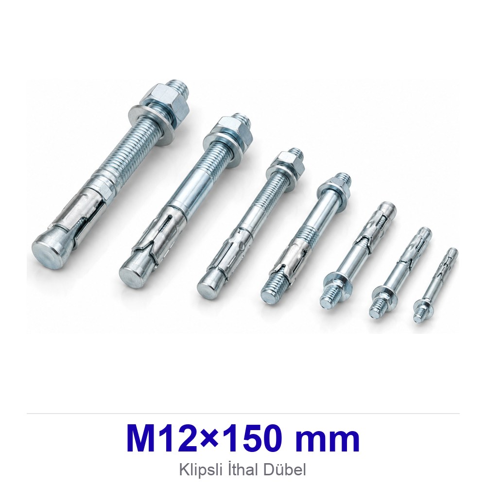 Klipsli İthal Dübel M12×150 mm