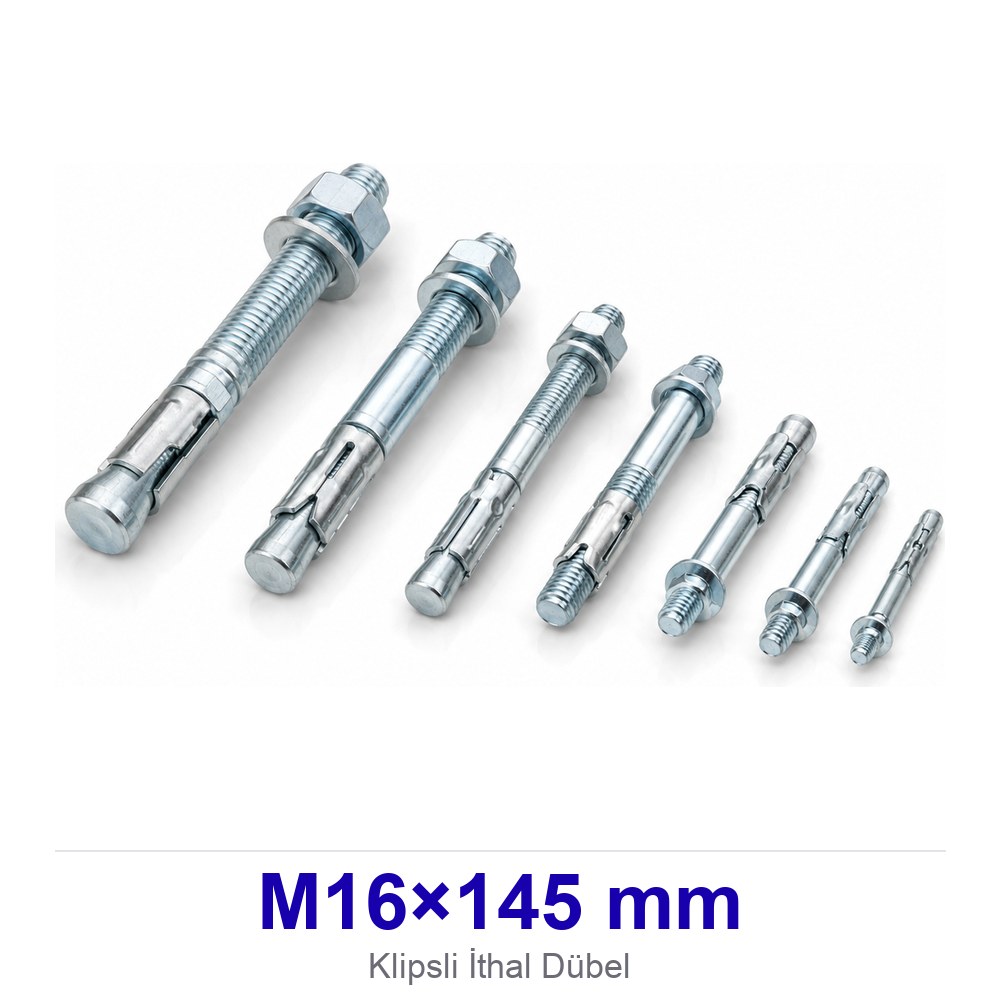 Klipsli İthal Dübel M16×145 mm