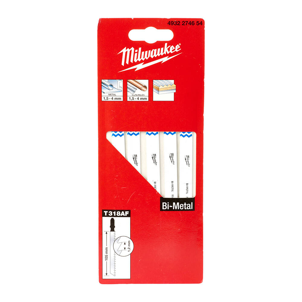 Milwaukee 4932274654 105 mm T318Af Bi-Metal Dekupaj Bıçağı (5'li)