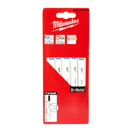 Milwaukee 4932274654 105 mm T318Af Bi-Metal Dekupaj Bıçağı (5'li)