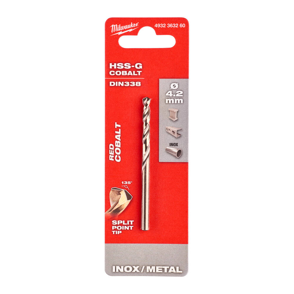 Milwaukee 4932363260 4.2x75 mm Altın Serisi HSS-G Co Metal Matkap Ucu