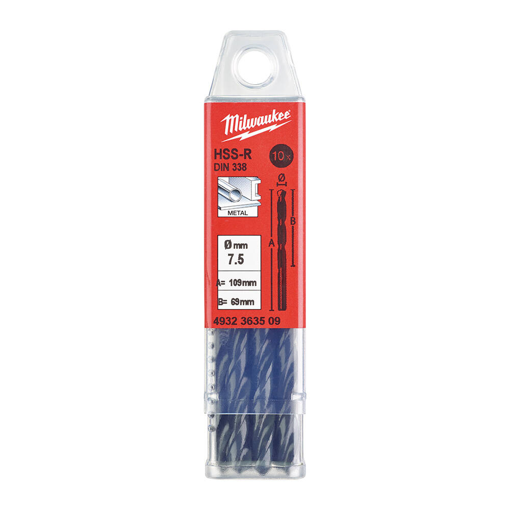 Milwaukee 4932363509 7.5x109 mm HSS-R Metal Matkap Ucu