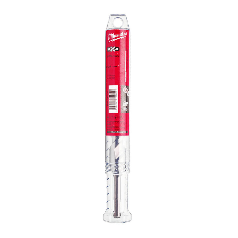 Milwaukee 4932399333 25x250 mm SDS-Plus MX4 Serisi 4 Elmaslı Matkap Ucu