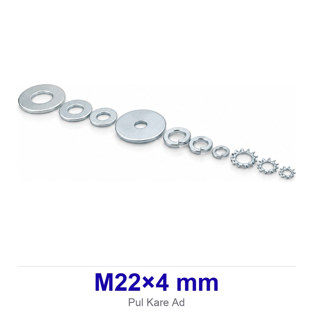 Pul M22×4 mm Kare 80 80 Ad