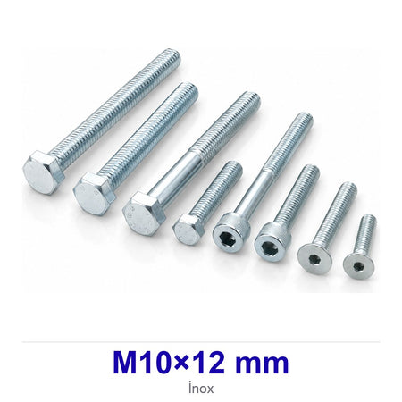 Setskur İnox Civata M10×12 mm
