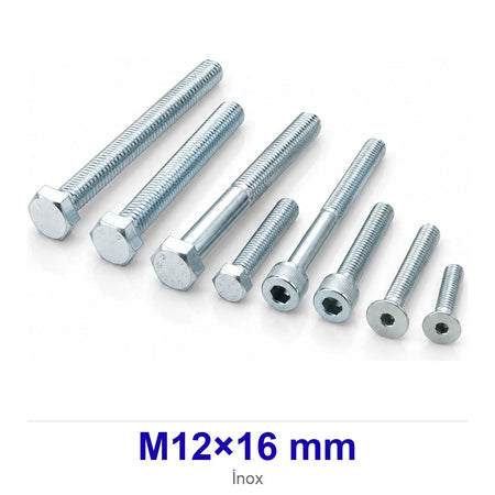 Setskur İnox Civata M12×16 mm