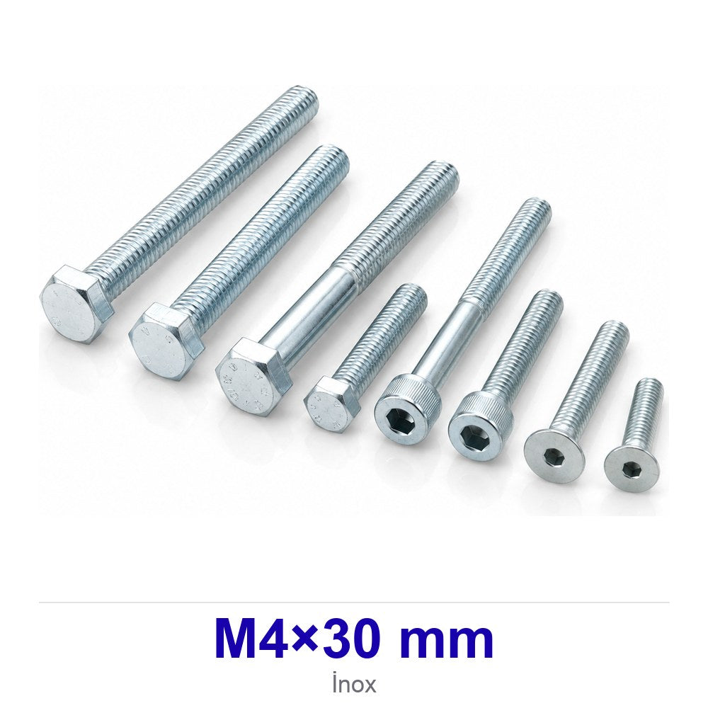 Setskur İnox Civata M4×30 mm