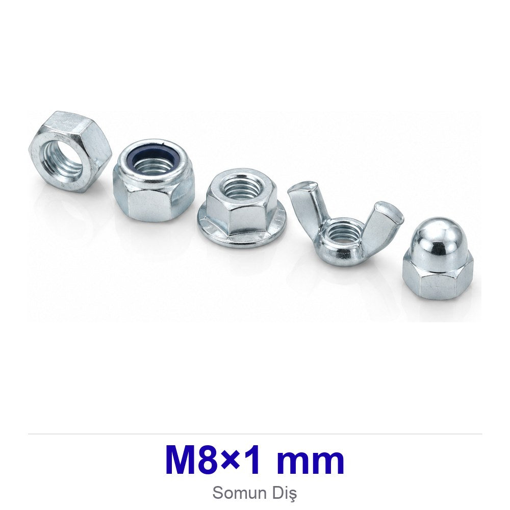 Somun M8×1 mm Diş