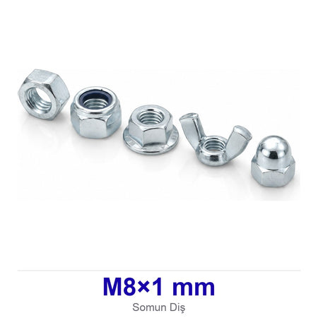 Somun M8×1 mm Diş