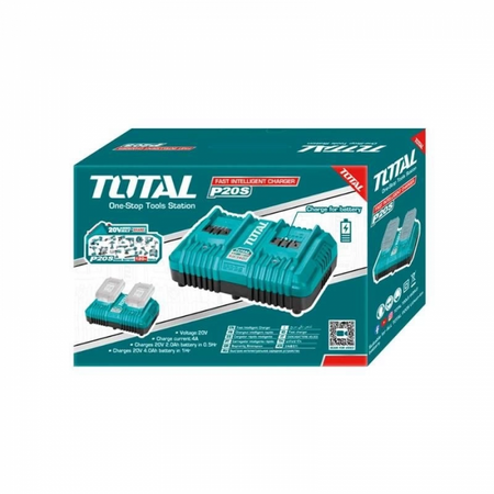 Total TCLI2034E 20V Çift Akü Hızlı Şarj Cihazı