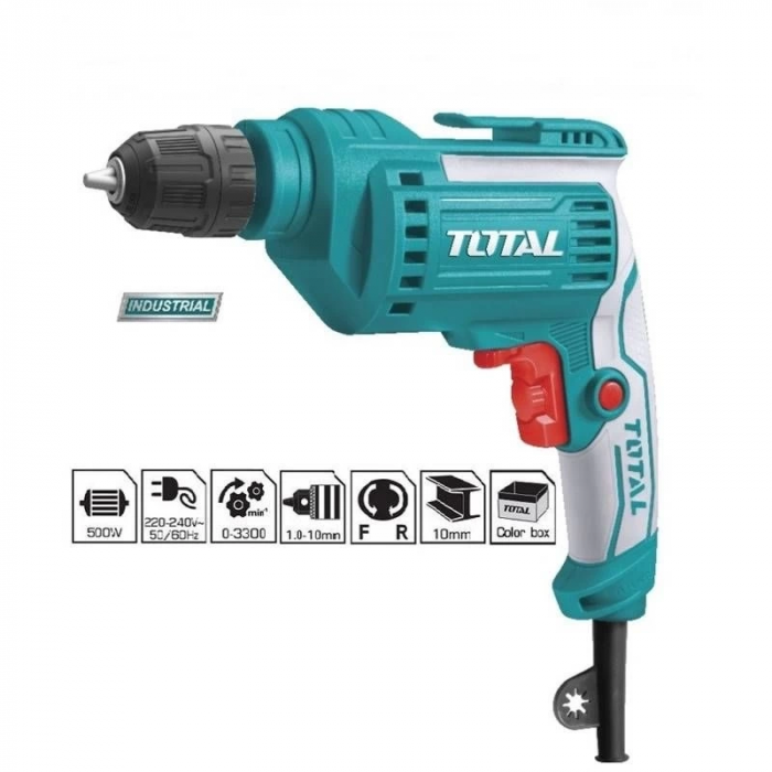 Total TD2051026-2 500W Elektrikli Darbesiz Matkap 10mm
