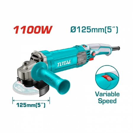Total TG110125565E 1100W Devir Ayarlı Avuç Taşlama 125mm